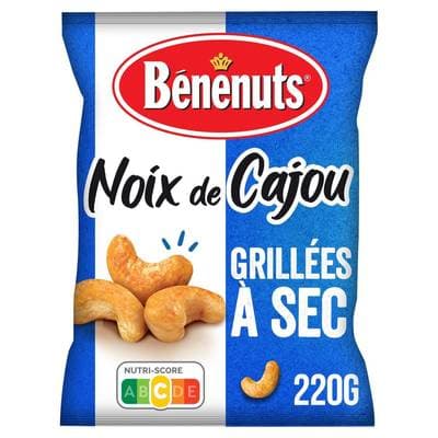Benenuts Noix de Cajou Grillées à Sec, 220g