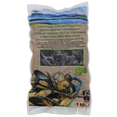 Connemara Moules entières bio cuites, Sachet de 1kg