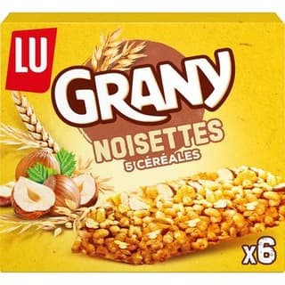 Grany Barres Noisette et 5 Céréales, 6 barres