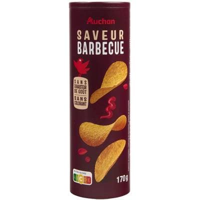 Auchan Chips tuiles saveur barbecue, 170g