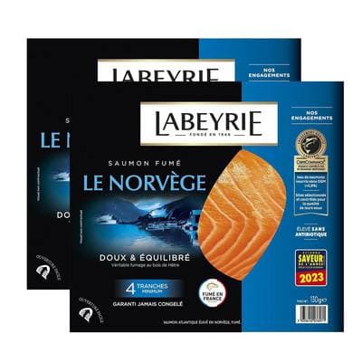 Labeyrie Saumon Fumé Le Norvège, Lot de 2x130g