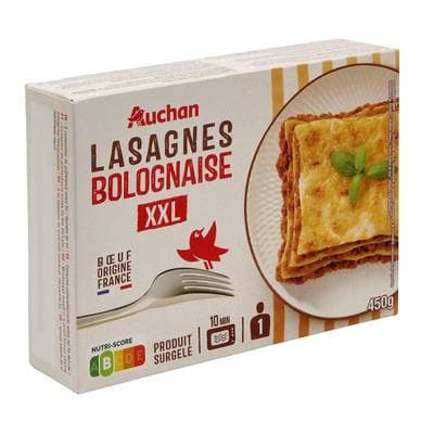 Auchan Lasagne à la bolognaise XXL, 450g
