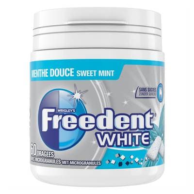 Freedent Chewing gum White Menthe Douce, 60 dragées
