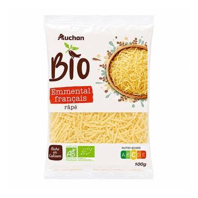 Auchan BIO  Emmental Râpé, 100g