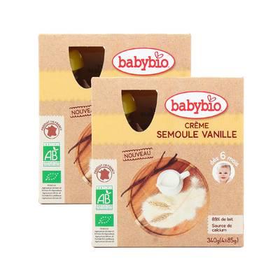 Babybio - Dessert Lacté Crème Semoule Vanille Bio Gourde Bébé Dès 6 mois