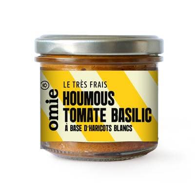 Omie Houmous Tomate Basilic et Haricots Blancs Bio, 90g