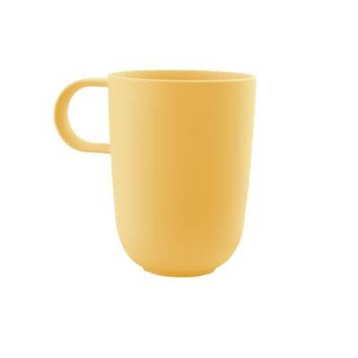 Point virgule Tasse à poignée en PLA jaune 450ml, 1 pièce