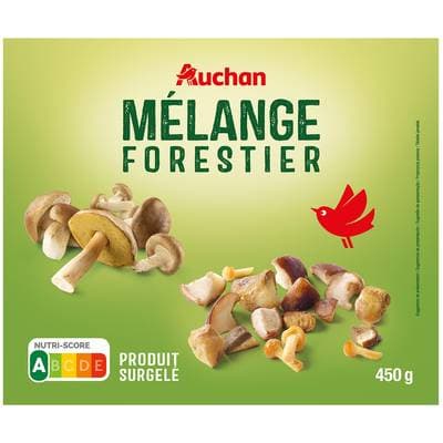 Auchan Mélange de champignons forestiers, 450g