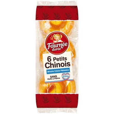 La Fournée Dorée Petits Chinois à la Crème Pâtissière, 6 chinois - 300g