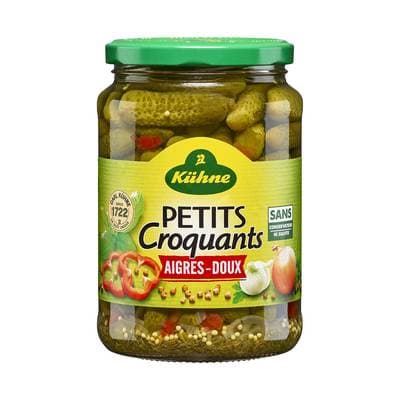 Kühne Cornichons Aigres-Doux Petits Croquants, 375g