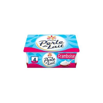 Perle de lait Yaourt sur lit de Framboise, 4x125g