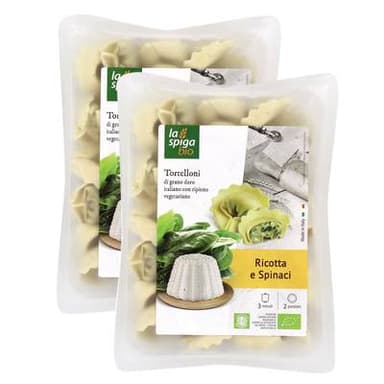 La Spiga Bio Tortelloni Ricotta Epinards Bio, Lot 2x450g