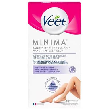 Veet Bande de cire froide Corps Minima, 40 bandes