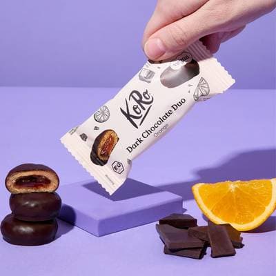 Koro Duo Chocolat Noir et Orange bio, 2x20g