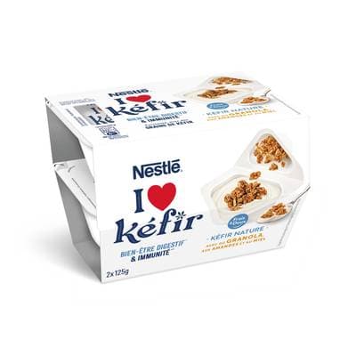 Nestlé I love kéfir - Nature avec Granola Amande Miel, 2x125g
