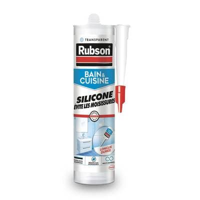 Rubson Silicone anti-moisissures transparent blanc bains et cuisine, 280ml