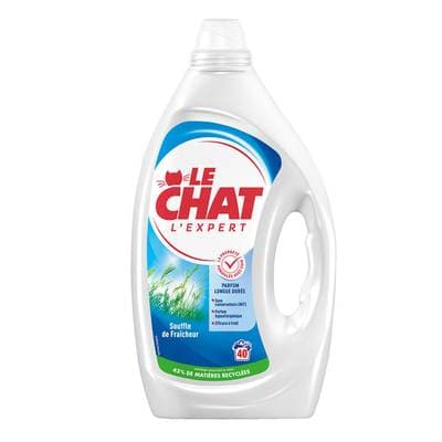 Le Chat Lessive Liquide Expert - Souffle de Fraîcheur, 1,8L