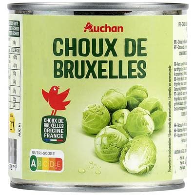 Auchan Choux de Bruxelles en conserve, 265g