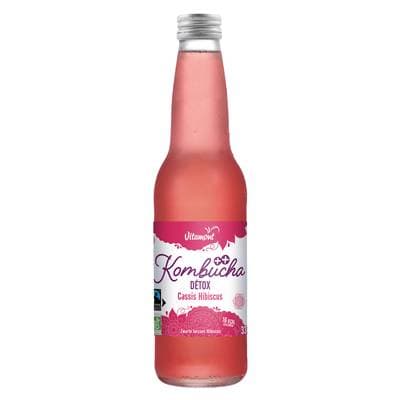 Vitamont Kombucha Detox Cassis Hibiscus bio, 33cl