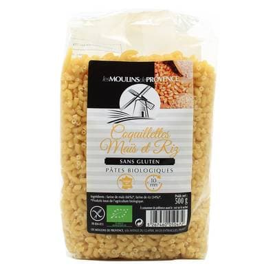 Les Moulins De Provence Coquillette maïs riz Bio sans gluten, 500G