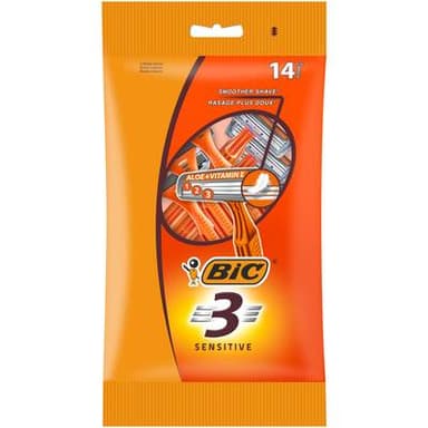 Bic Homme rasoir jetable 3 lames, 14 rasoirs jetables