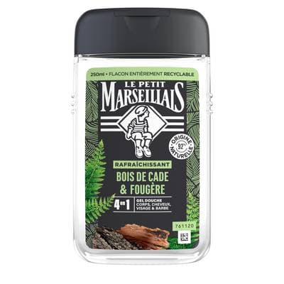 Le Petit Marseillais Gel douche Homme Bois de Cade et Fougère, 250ml
