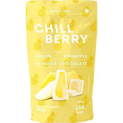 Chill Berry  Ananas enrobé de chocolat blanc, 150g