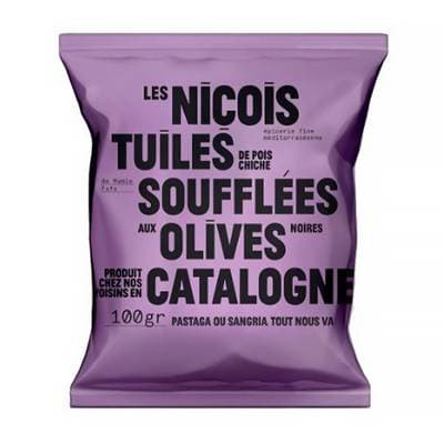 Les niçois Tuiles pois chiches soufflées olives, 100g