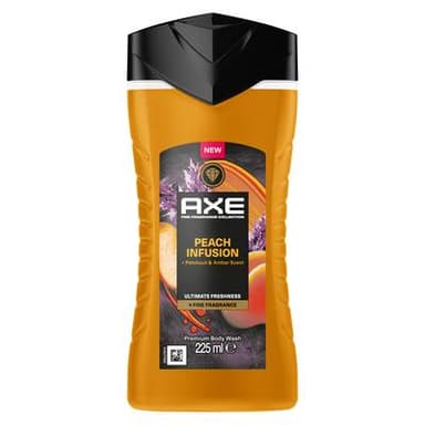 Axe Gel douche Homme Parfum Pêche Patchouli Ambre 12h Frais Premium Peach Infusion, 225ml