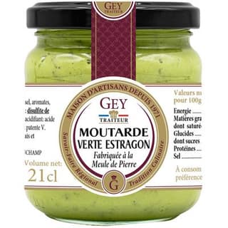 Raoul Gey Moutarde Verte à l'Estragon, 190g