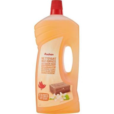 Auchan Nettoyant liquide multi-surfaces savon noir, 1,5L