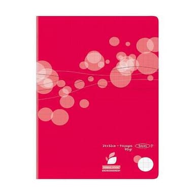 Auchan Cahier 24x32cm grands carreaux, 96 pages  Papier 90 g/m²