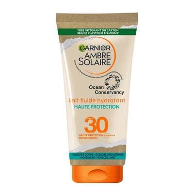 Garnier - Ambre Solaire Lait Protection Solaire Fluide Hydratant FPS30, 175ml