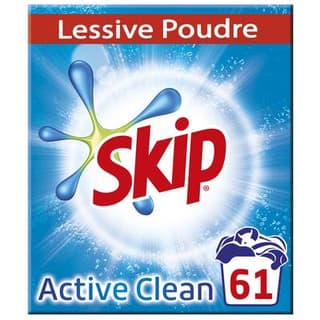 Skip Lessive en poudre Active Clean 61 lavages, 4kg