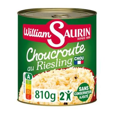 William Saurin Choucroute Cuisinée au Riesling, 810g