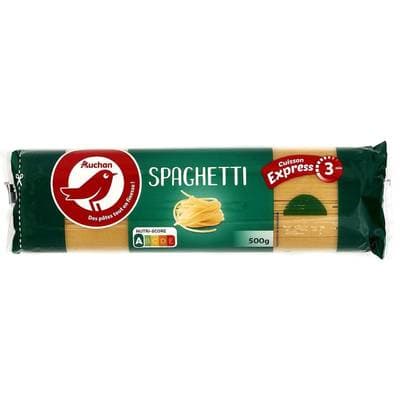 Auchan Pâtes Spaghetti Cuisson rapide, 500g