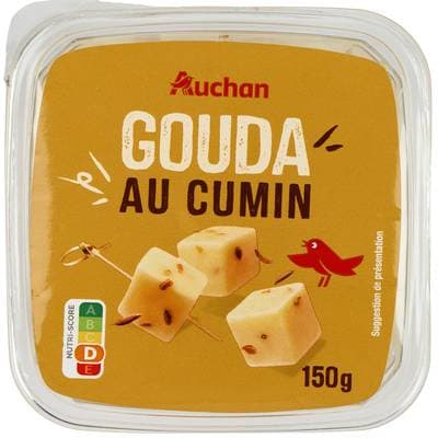Auchan Dès de gouda au cumin, 150g