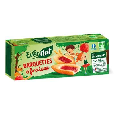 Evernat Barquettes o'fraises bio, 120g