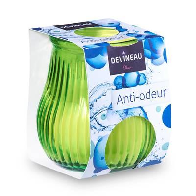 3065876105072 - Devineau - Bougie anti-odeur verre vert