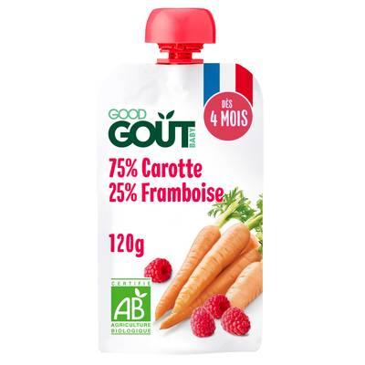 Good Goût - Carottes Framboises Bio Gourde Bébé Dès 4 mois