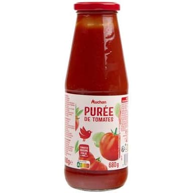 Auchan Purée de tomates en bouteille, 680g