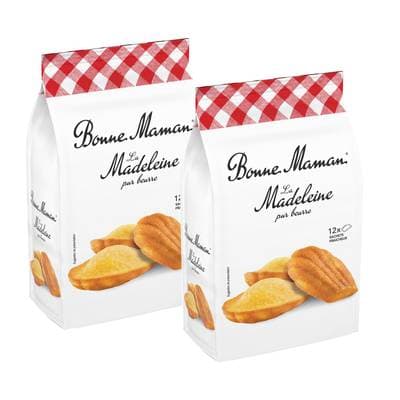 Bonne Maman Madeleine tradition pur beurre x12, Lot de 2x300g