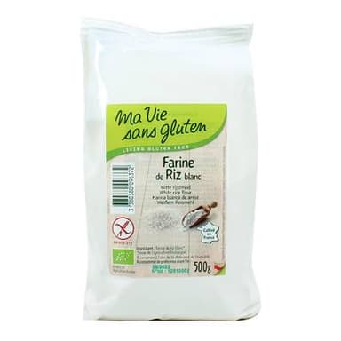 Ma Vie Sans Gluten Farine de riz blanc sans gluten bio, 500g