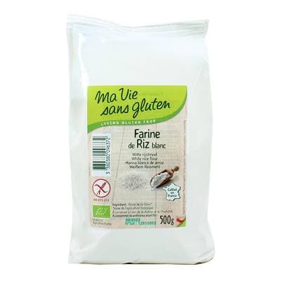 Ma Vie Sans Gluten Farine de riz blanc sans gluten bio, 500g