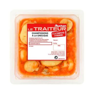Auchan Le Traiteur Champignons à la grecque, 300g