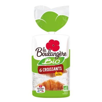 La Boulangère Croissants Bio, 6 croissants - 240g