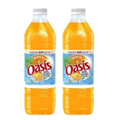 Oasis Boisson aux fruits tropical zéro, Lot de 2x1,5L