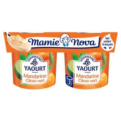 Mamie Nova Gourmand Mandarine - Citron vert, 2x150g