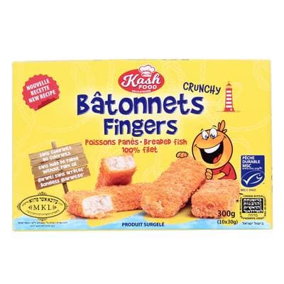 Kash Food Bâtonnets panés de poisson MSC, 300g