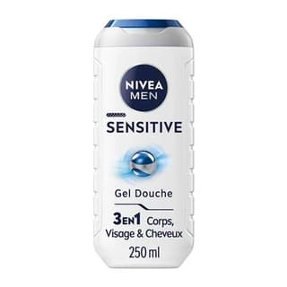 Nivea Men Gel douche Sensitive 3 en 1, aux extraits de bambou, 250ml